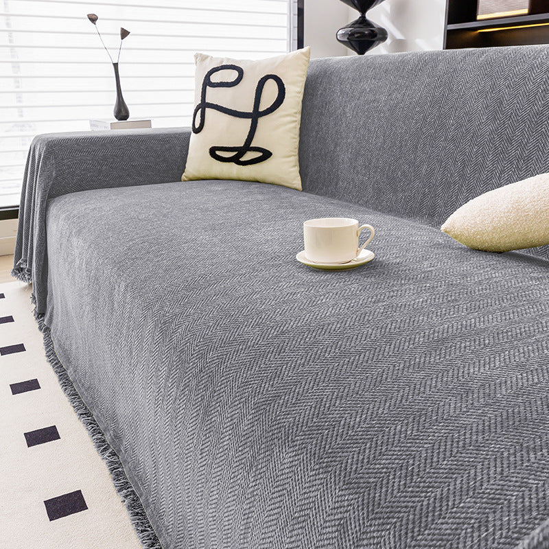 Herringbone Chenille Sofa Cover