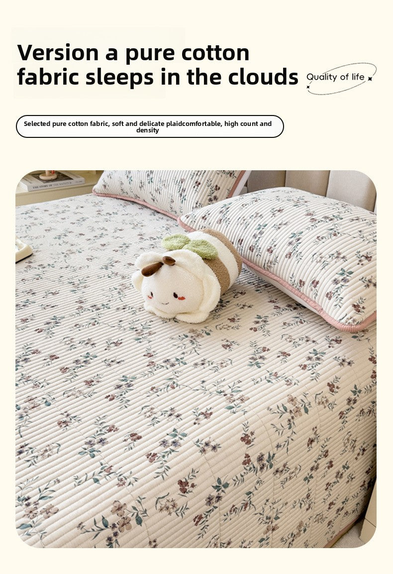 Quilted Cotton Anti-Slip Bed Cover