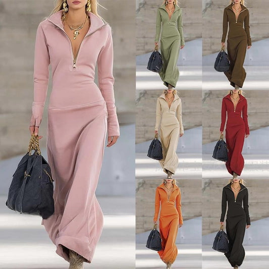 Women's Half Zip Polo Dress