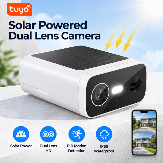 Dual Lens Solar WiFi Security Camera
