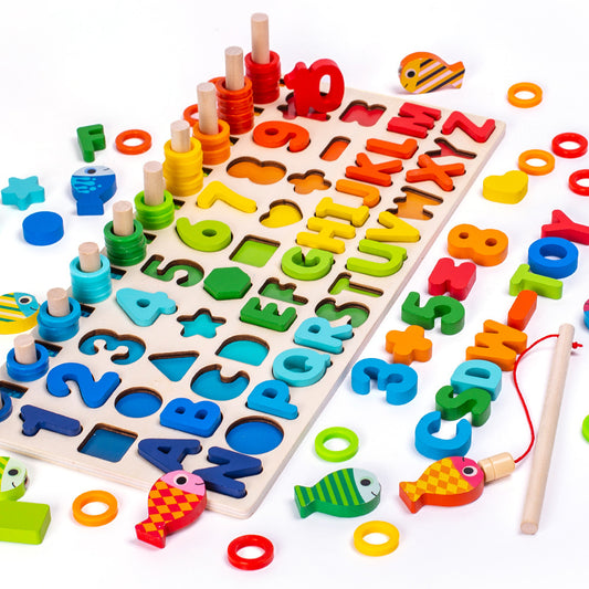 Wooden Magnetic Alphabet and Number Board