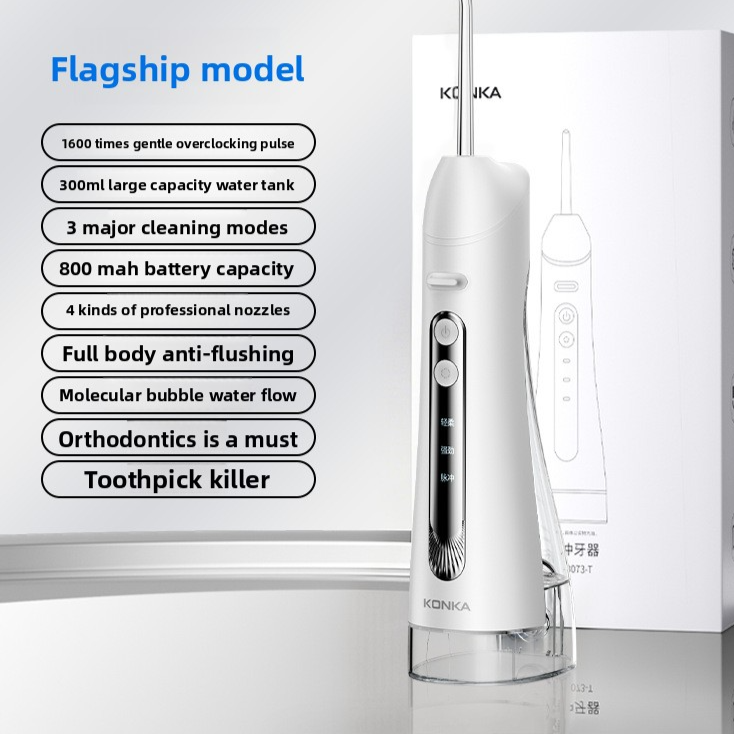 Cordless Water Flosser with 4 Nozzles