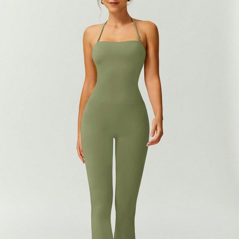 Quick-Dry Yoga Set with Flared Pants