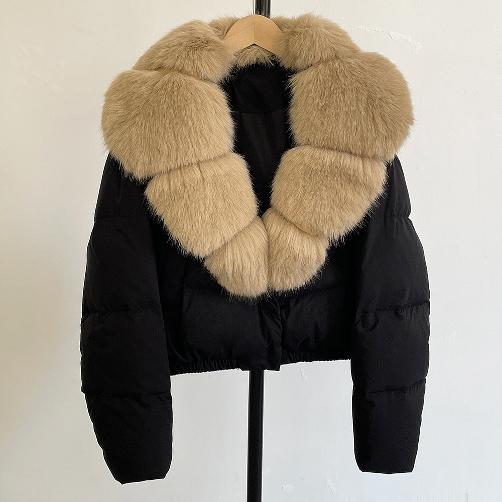 Women's Short White Duck Down Jacket