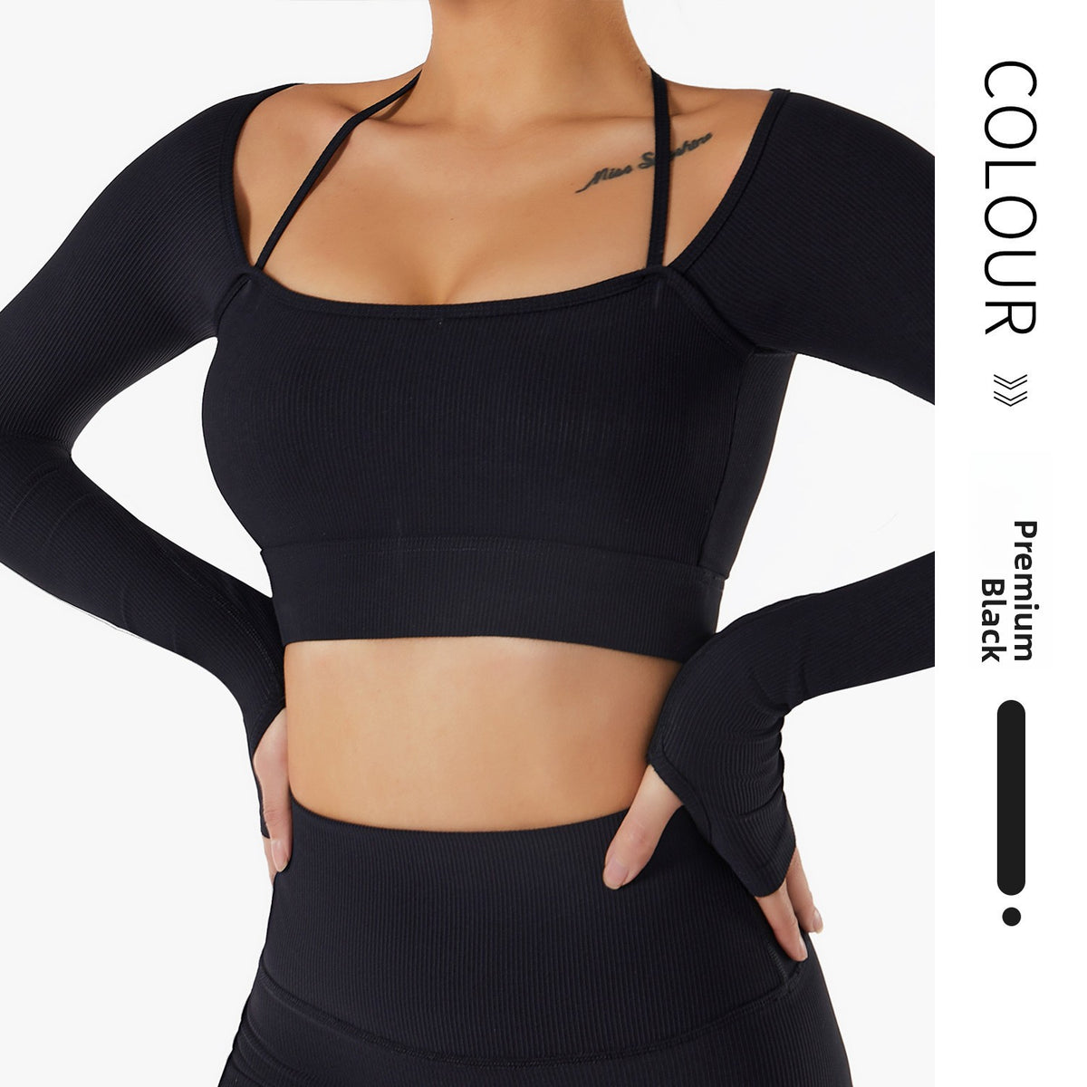 Halterneck Long Sleeve Activewear Set