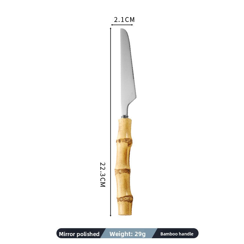 Bamboo Handle Cutlery Set