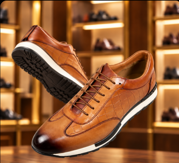 Men's Business Casual Leather Shoes in brown