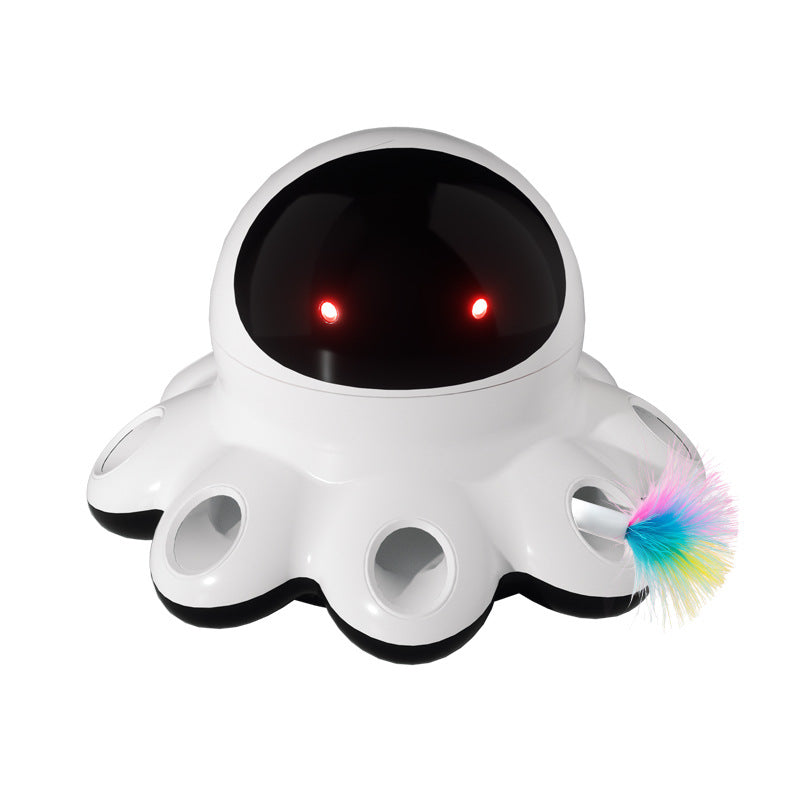 Rotating LED Electric Cat Toy, black base