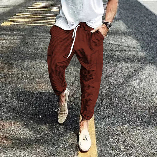 Men's Straight-Leg Corduroy Pants