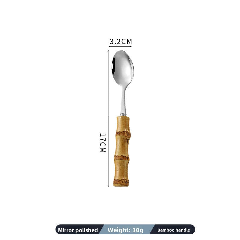 Bamboo Handle Cutlery Set