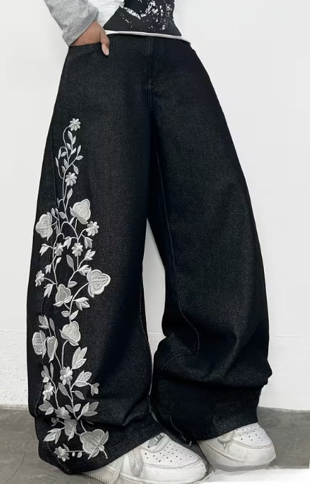 Men's Graffiti Print Straight-Leg Casual Pants
