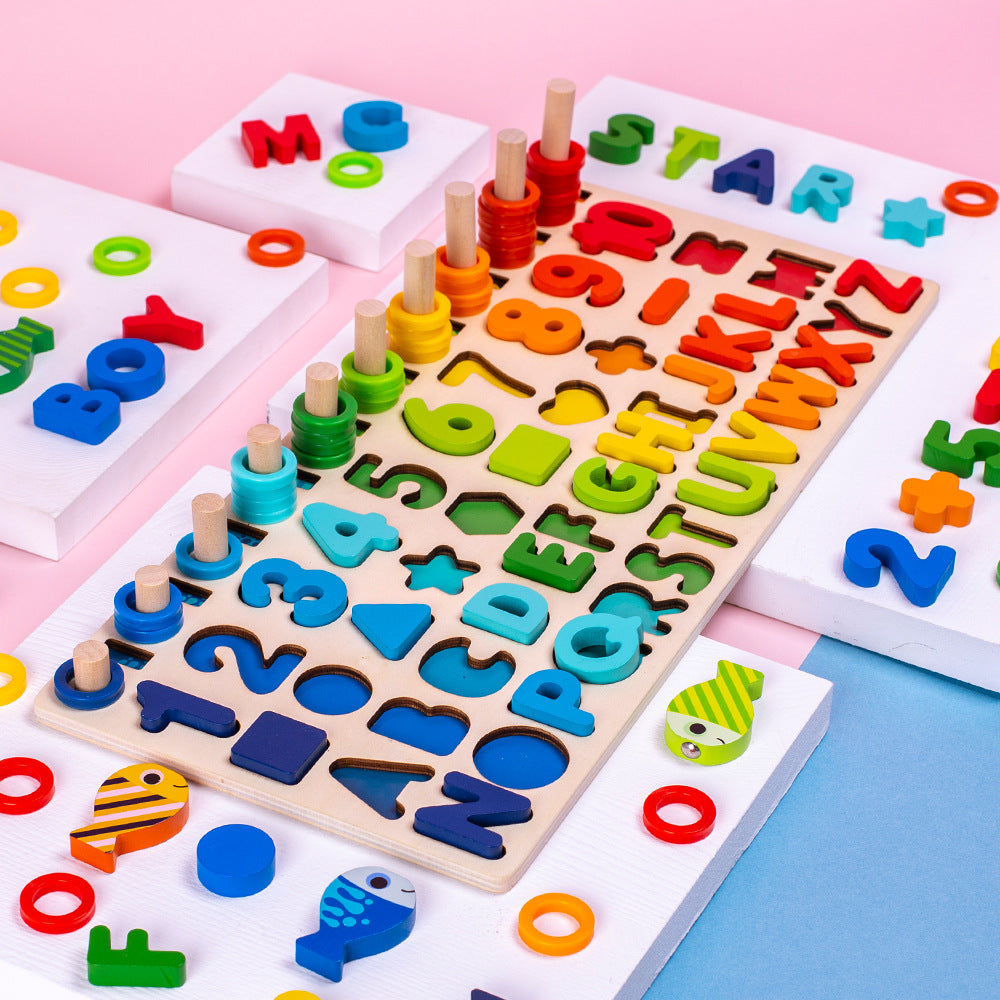 Wooden Magnetic Alphabet and Number Board