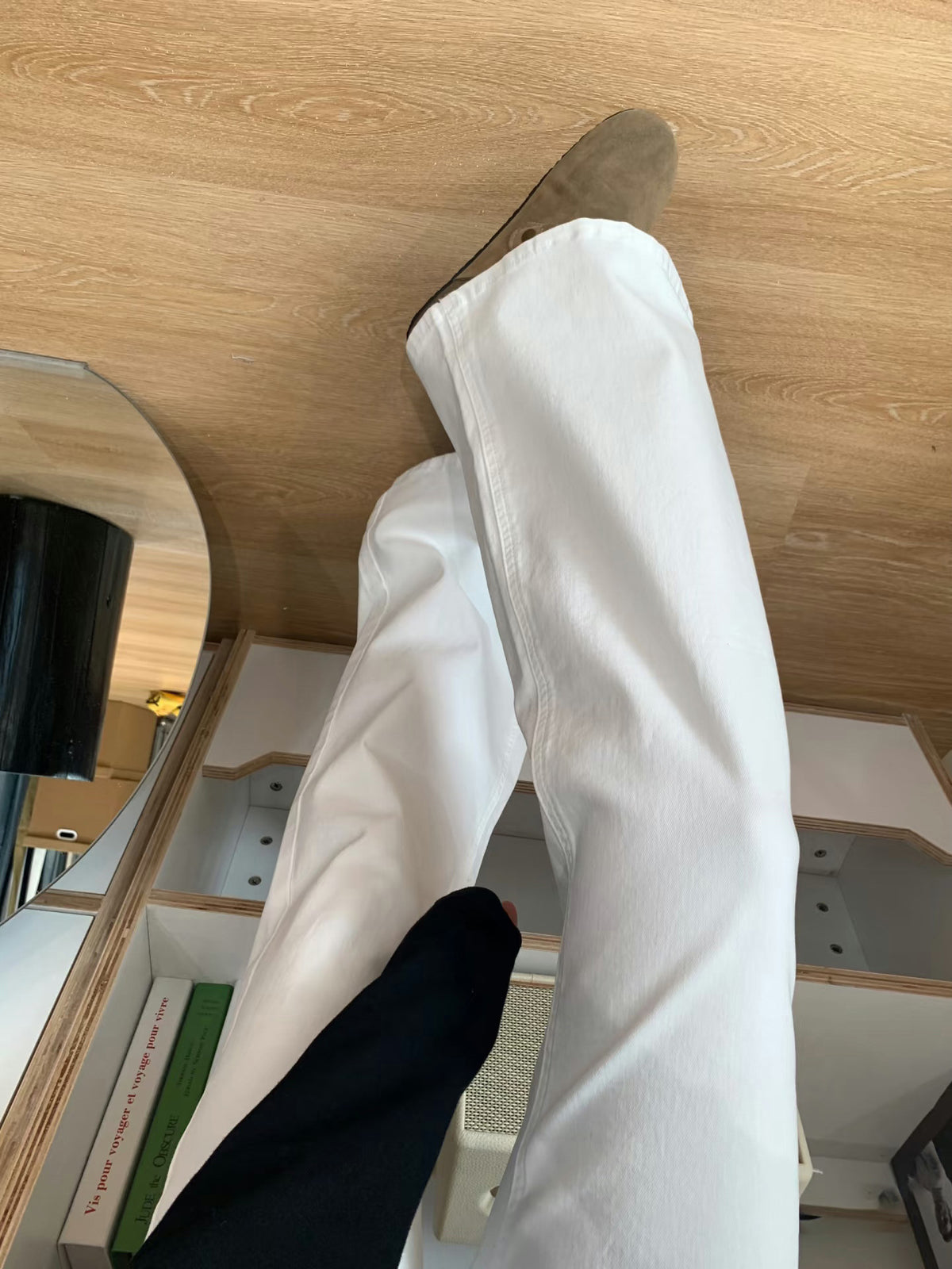 Women's High Waist Cotton Flared Pants