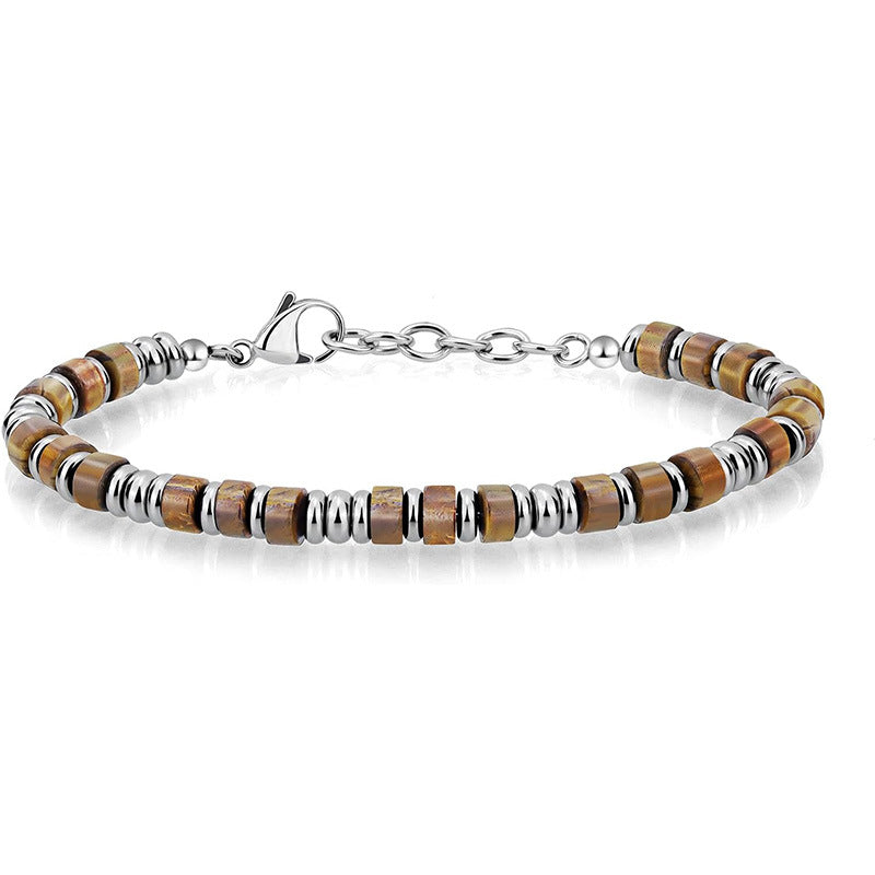 Natural Crystal Bead Bracelet for Men