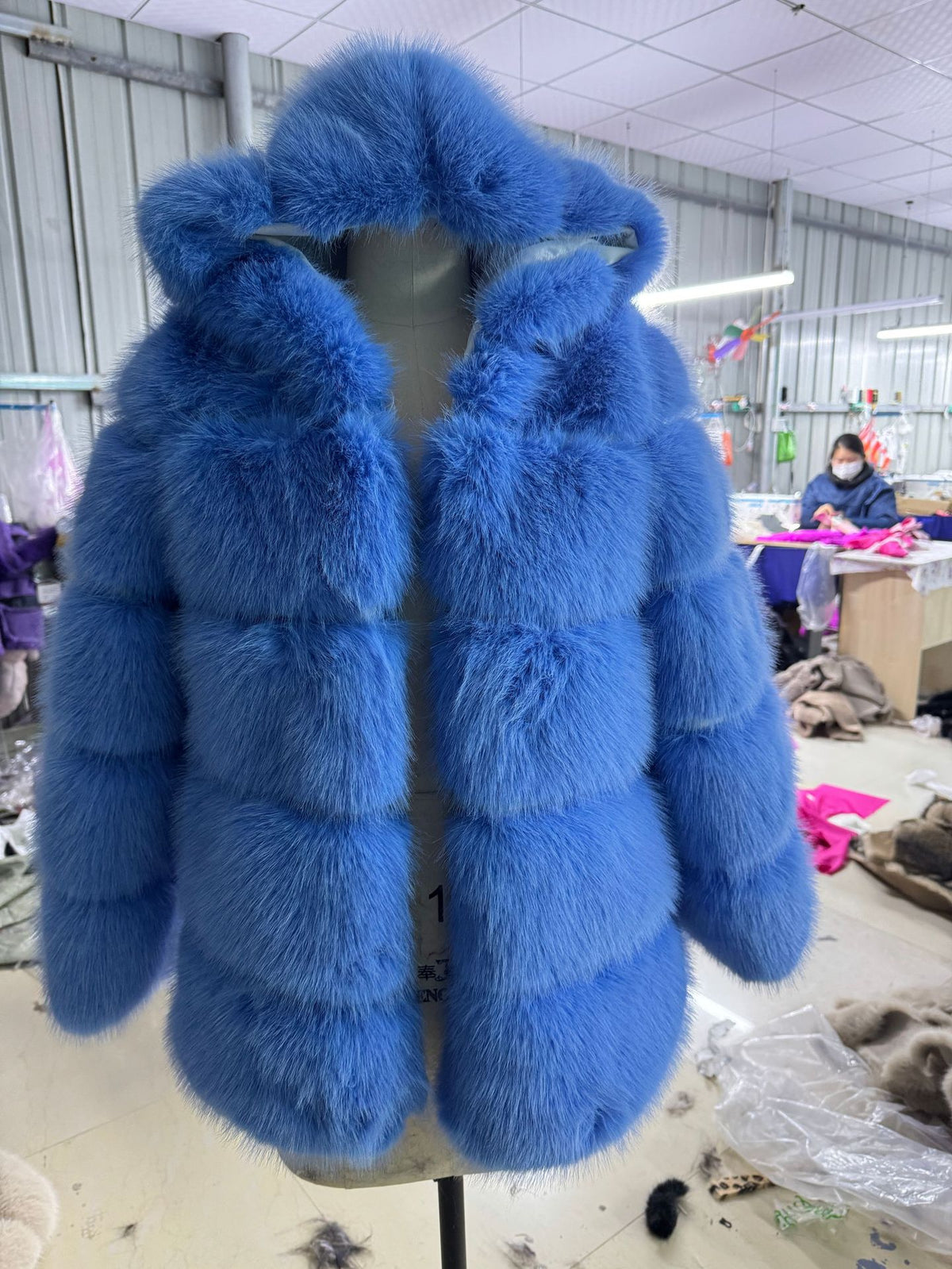 Women's Hooded Faux Fur Coat