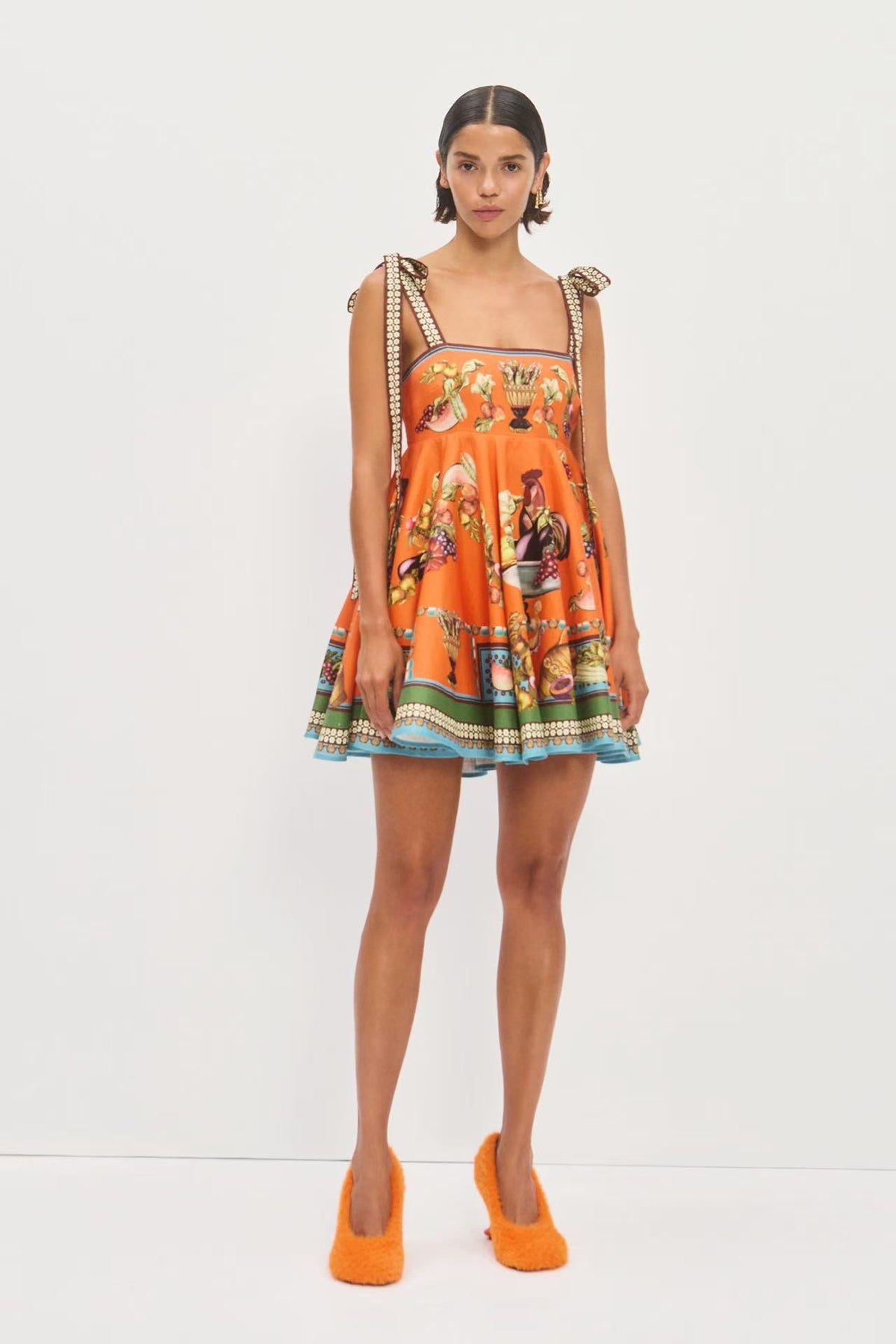 Women's Linen Lace-Up Slip Dress