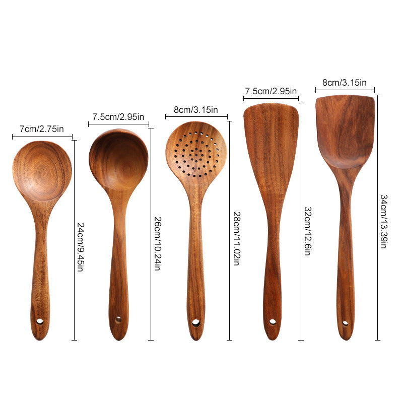 Acacia Wood Kitchen Utensil Set