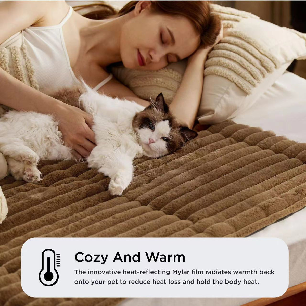 Plush Rabbit Fur Pet Cushion