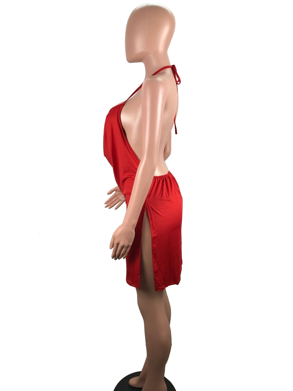 Women's Spaghetti Strap Backless Short Dress