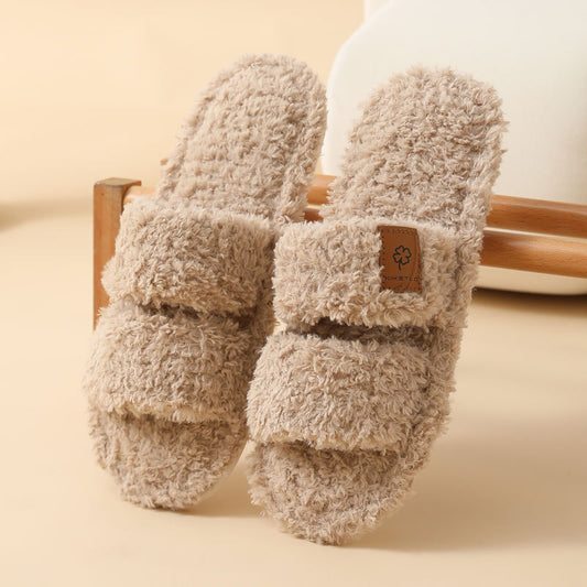 Unisex Anti-Slip Warm Plush Slippers