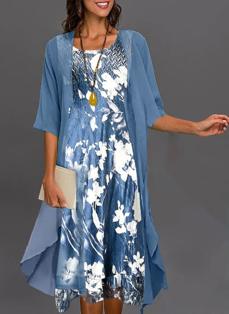 Women's Chiffon Two-Piece Dress Set