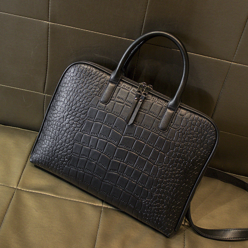 Leather Laptop Briefcase Handbag