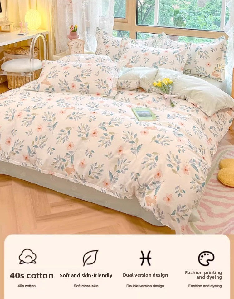 Pure Cotton Floral Bedding Set