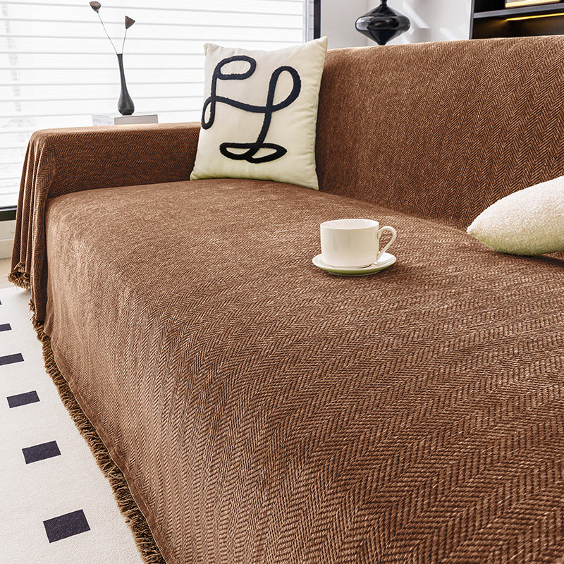 Herringbone Chenille Sofa Cover