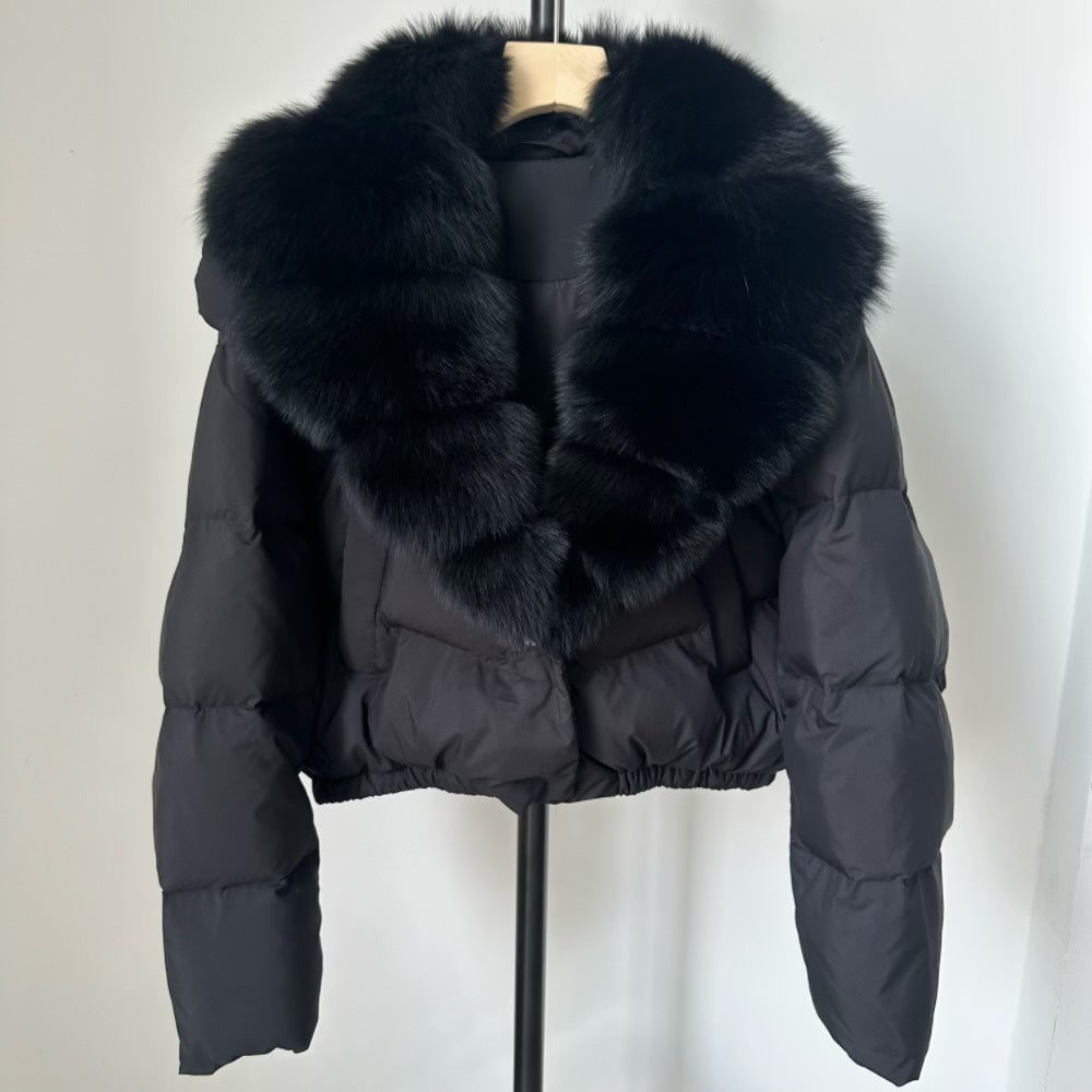 Women's Short White Duck Down Jacket