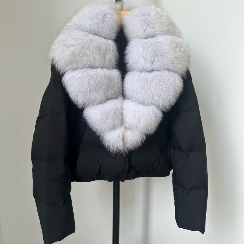 Women's Short White Duck Down Jacket