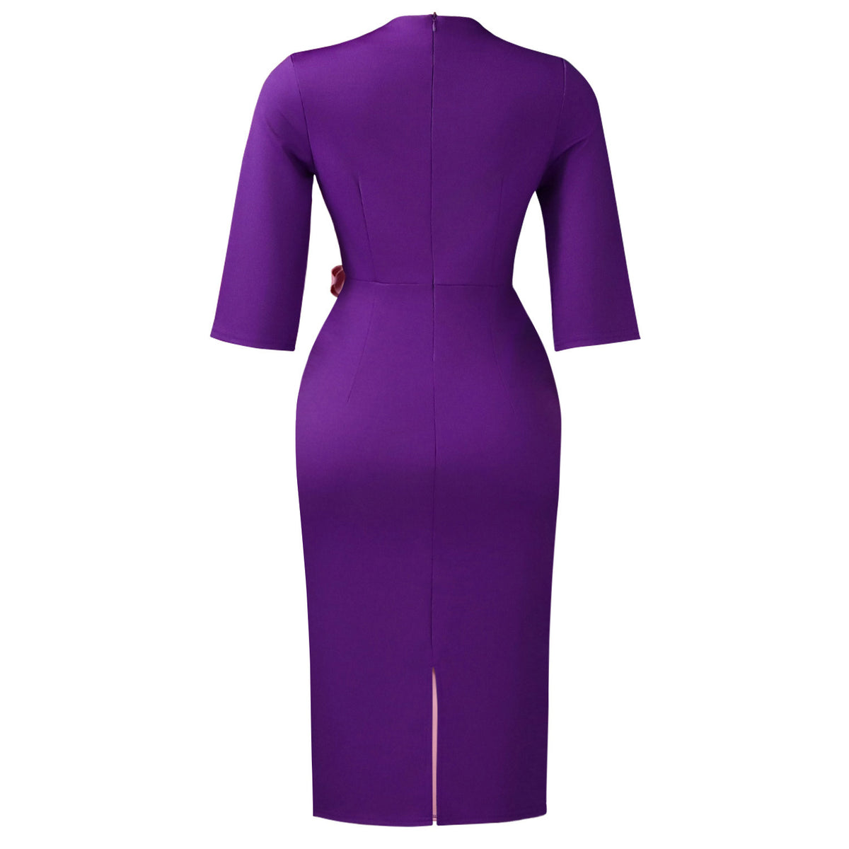 Women's Floral Pleated Half-Sleeve Dress