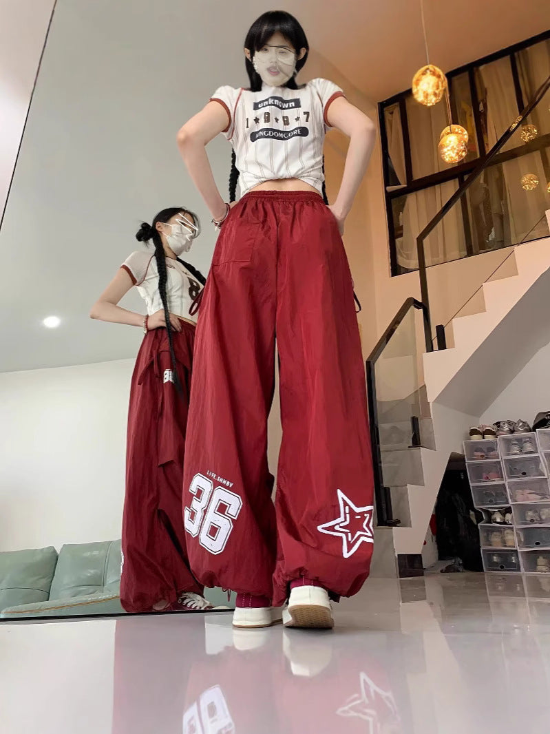 Women's Wide-Leg Cargo Dance Pants
