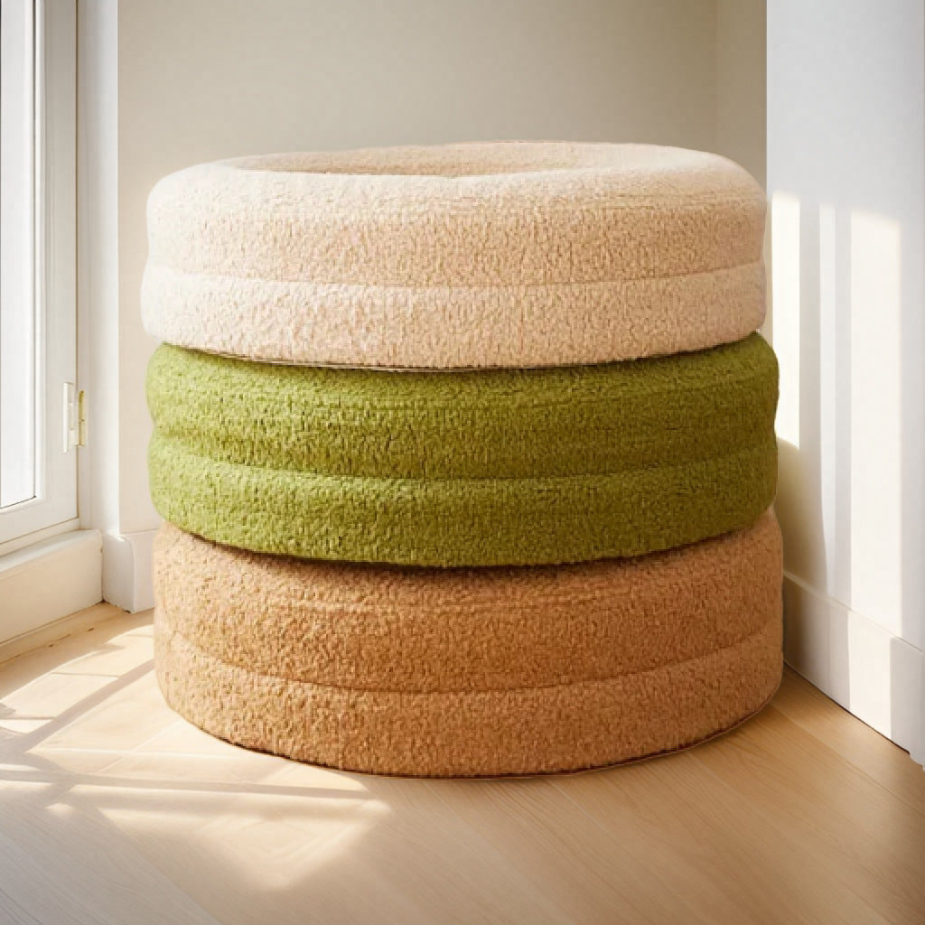 Round Teddy Velvet Pet Bed
