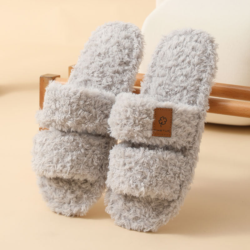 Unisex Anti-Slip Warm Plush Slippers