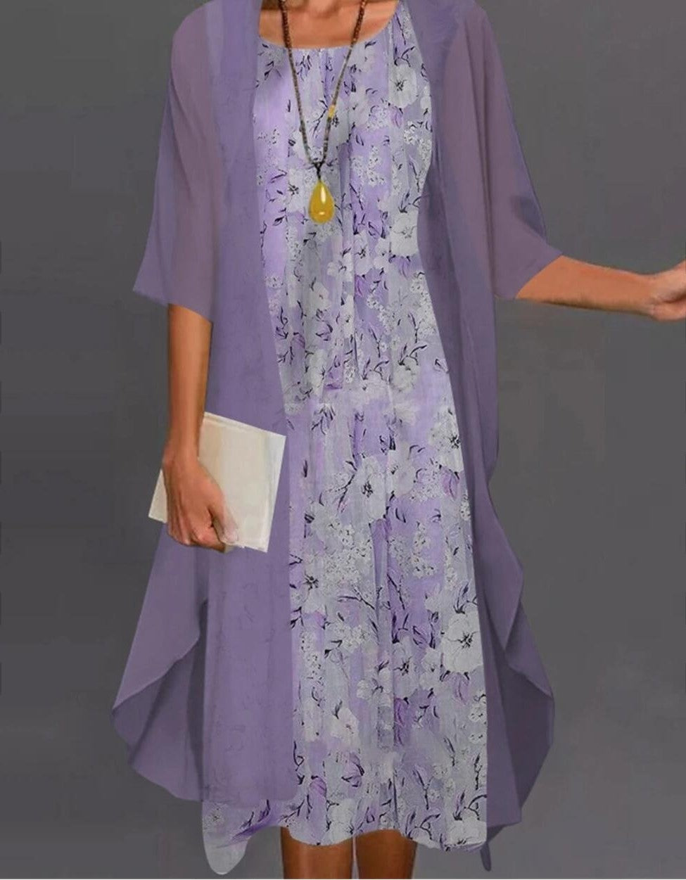 Women's Chiffon Two-Piece Dress Set