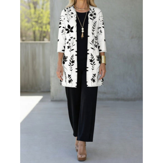 Women's 3D Print Top, Vest and Pants Set
