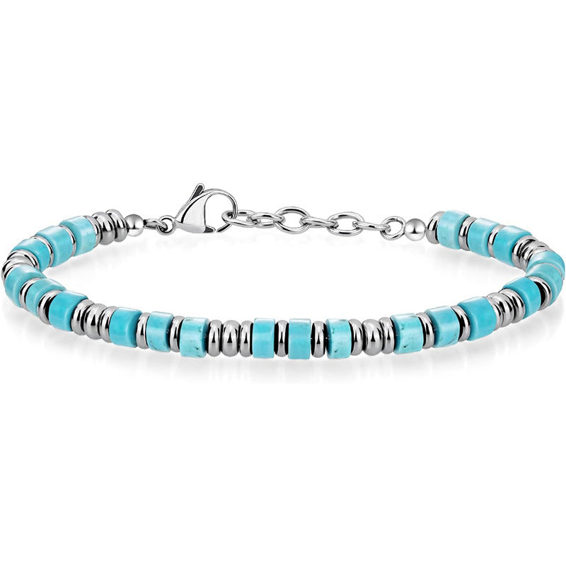 Natural Crystal Bead Bracelet for Men