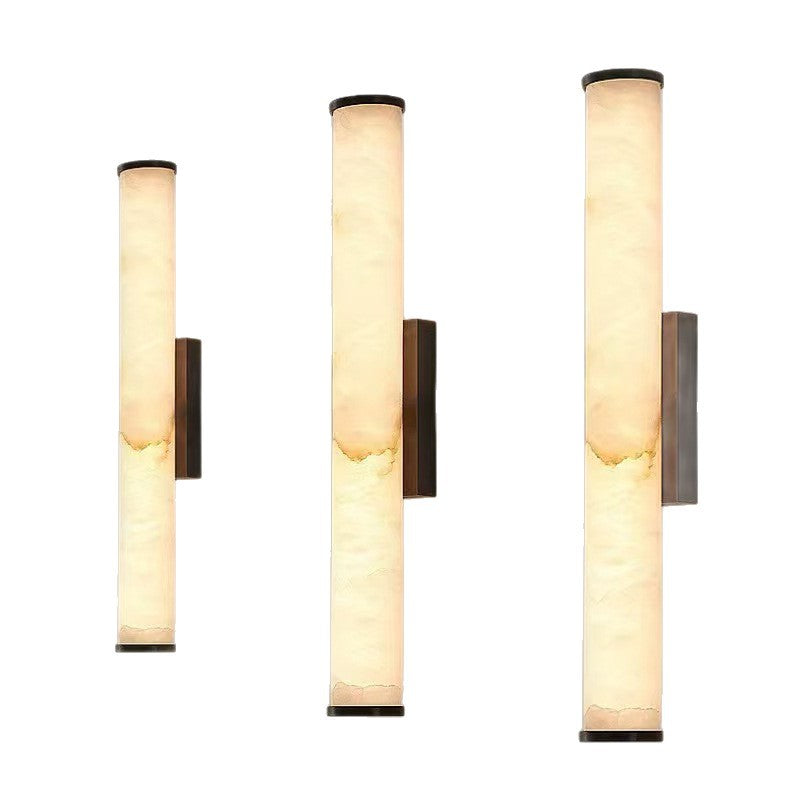 Faux Marble LED Wall Light, Black Iron Marble, 40cm