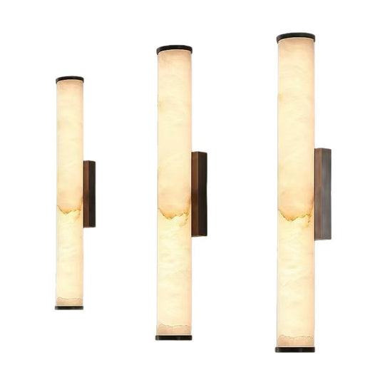 Faux Marble LED Wall Light, Black Iron Marble, 40cm