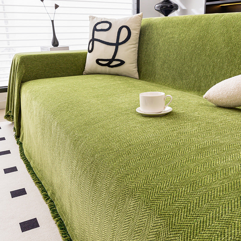 Herringbone Chenille Sofa Cover