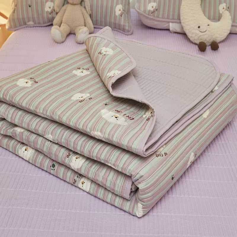 Quilted Cotton Anti-Slip Bed Cover