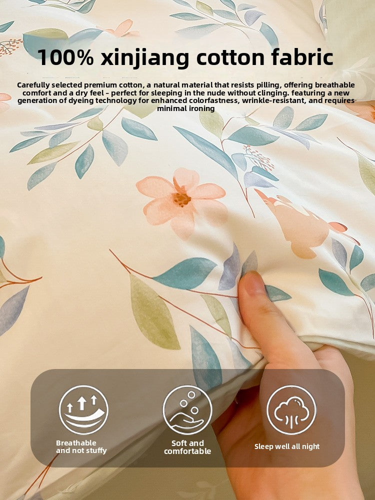 Pure Cotton Floral Bedding Set