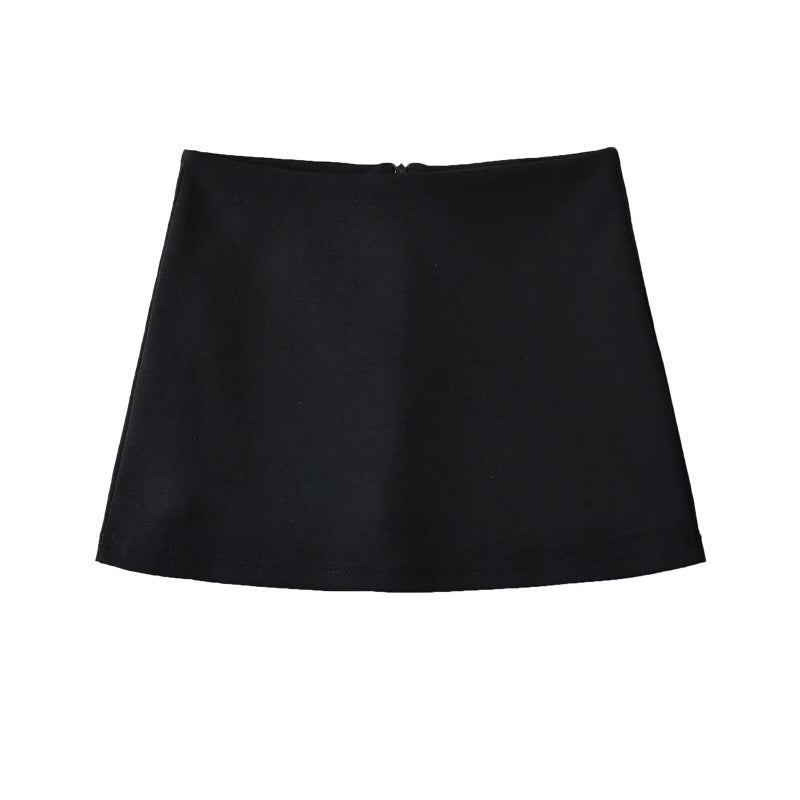High Waisted A-Line Mini Skirt