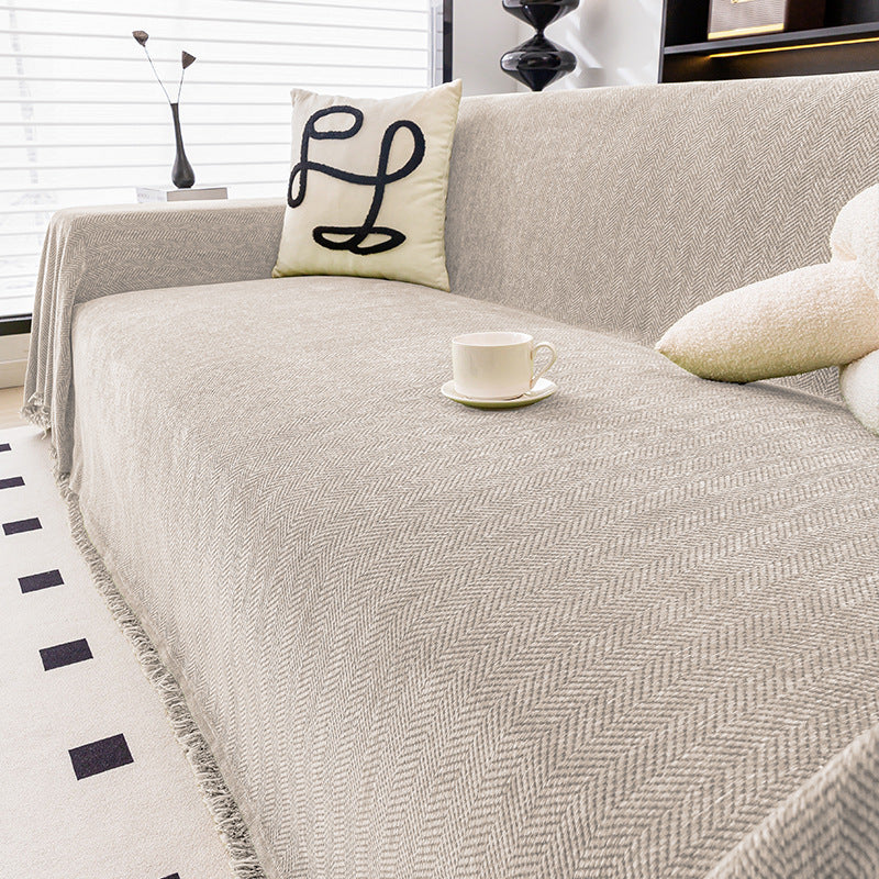 Herringbone Chenille Sofa Cover