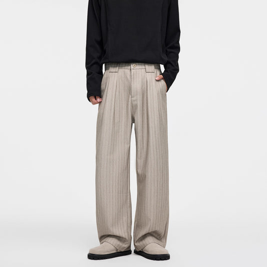 Men's Retro Striped Loose-Fit Casual Pants