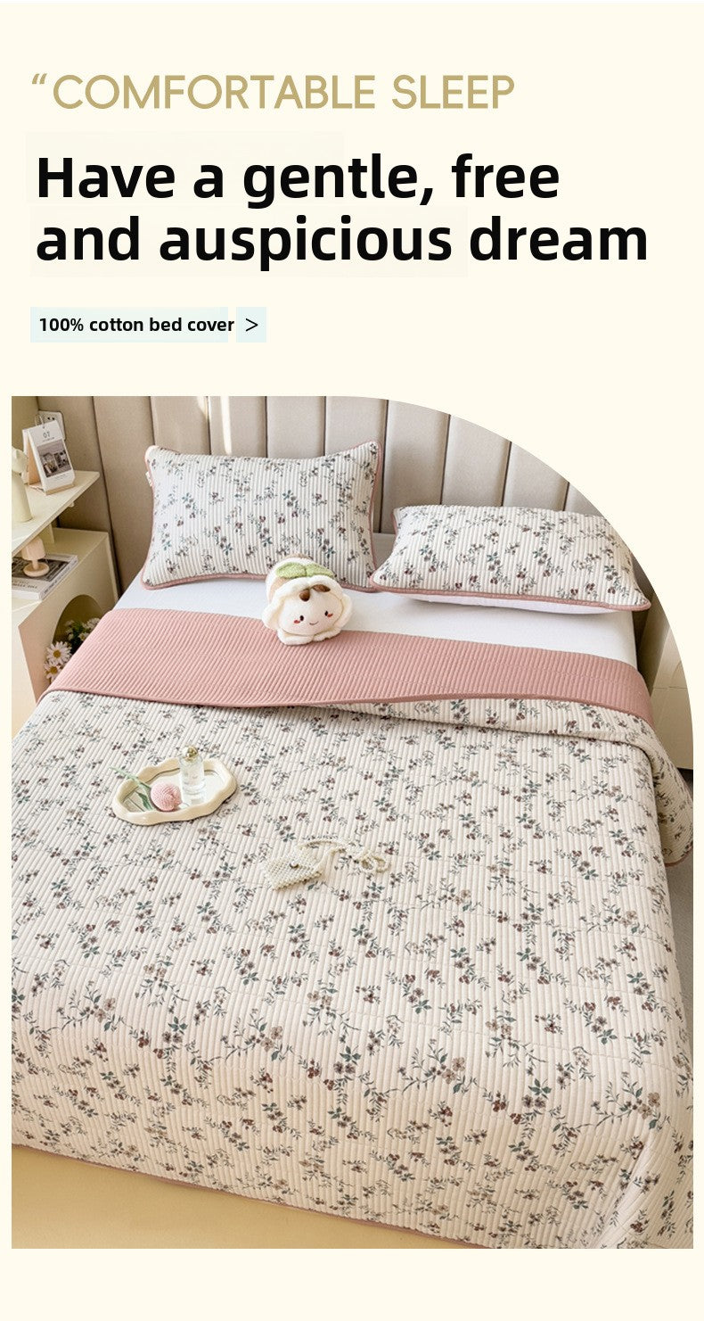 Quilted Cotton Anti-Slip Bed Cover