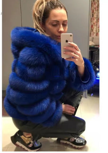 Women's Hooded Faux Fur Coat