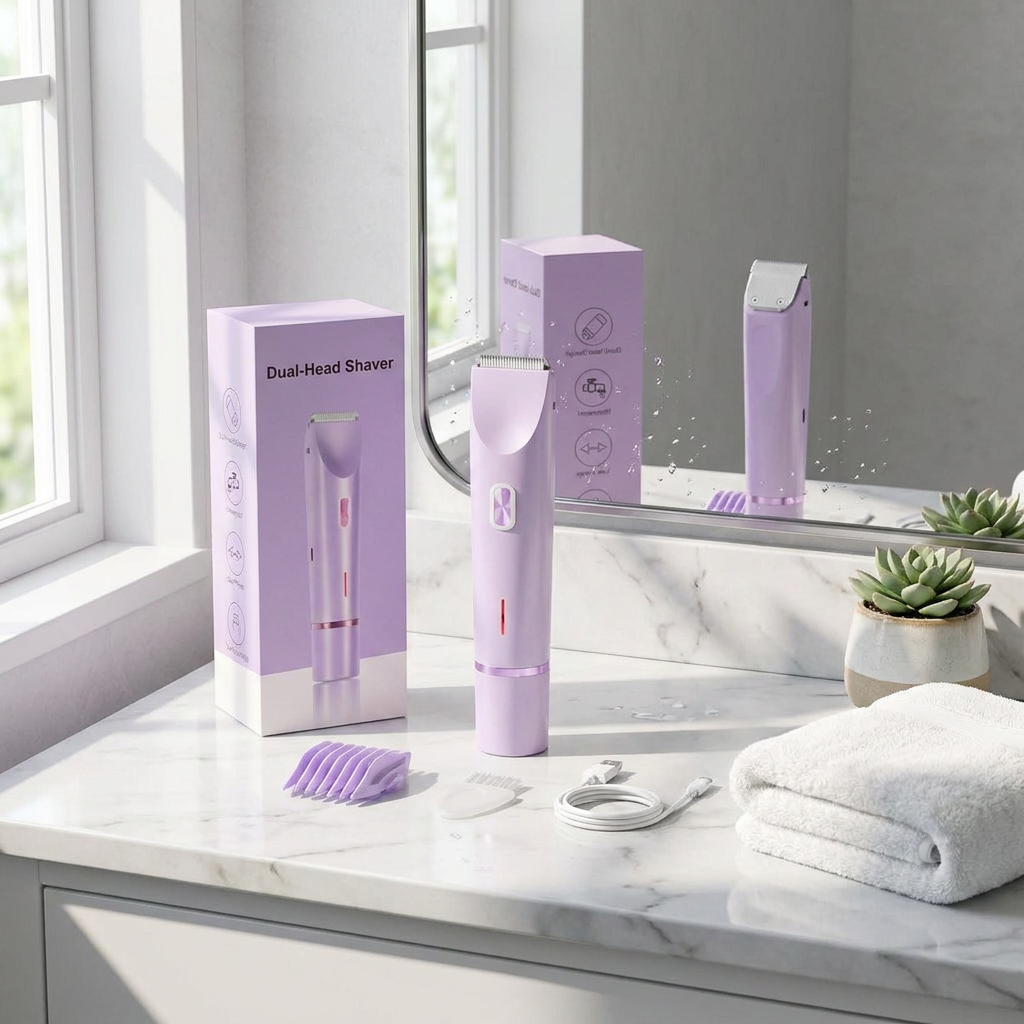 Trimmer on bathroom vanity counter