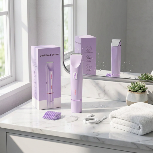Trimmer on bathroom vanity counter