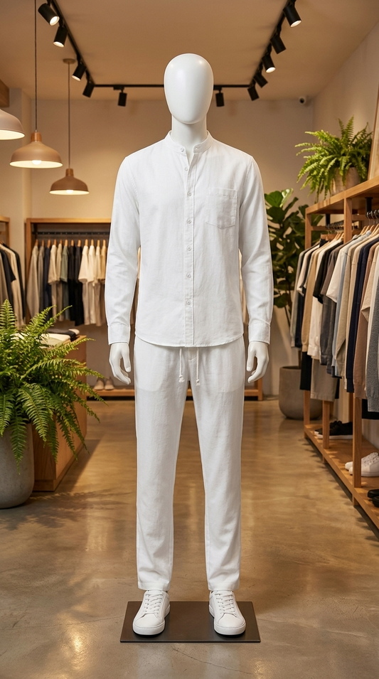 Men's Tencel Linen Suit Set
